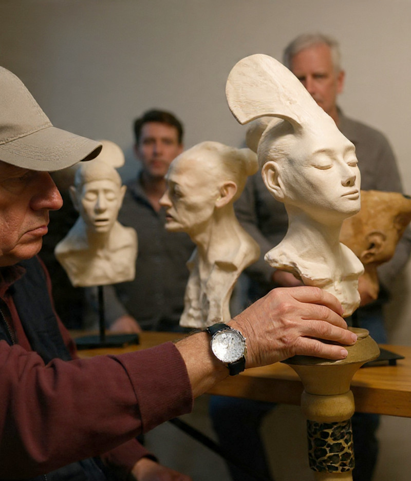 Emilio dans son atelier